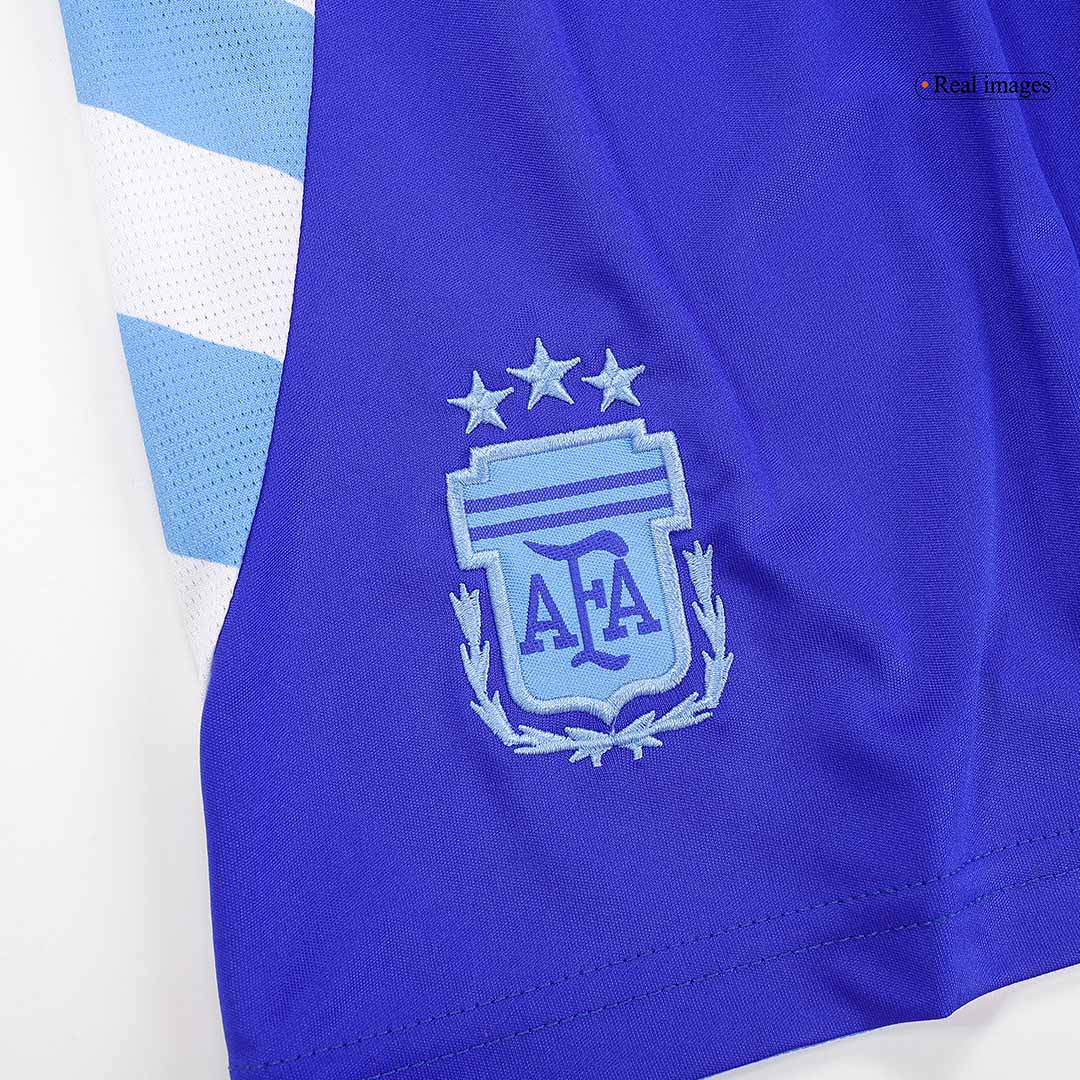 Kid's Argentina Away Soccer Jersey Kit(Jersey+Shorts+Socks) 2024