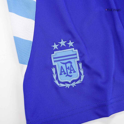 Kid's Argentina Away Soccer Jersey Kit(Jersey+Shorts+Socks) Copa America 2024