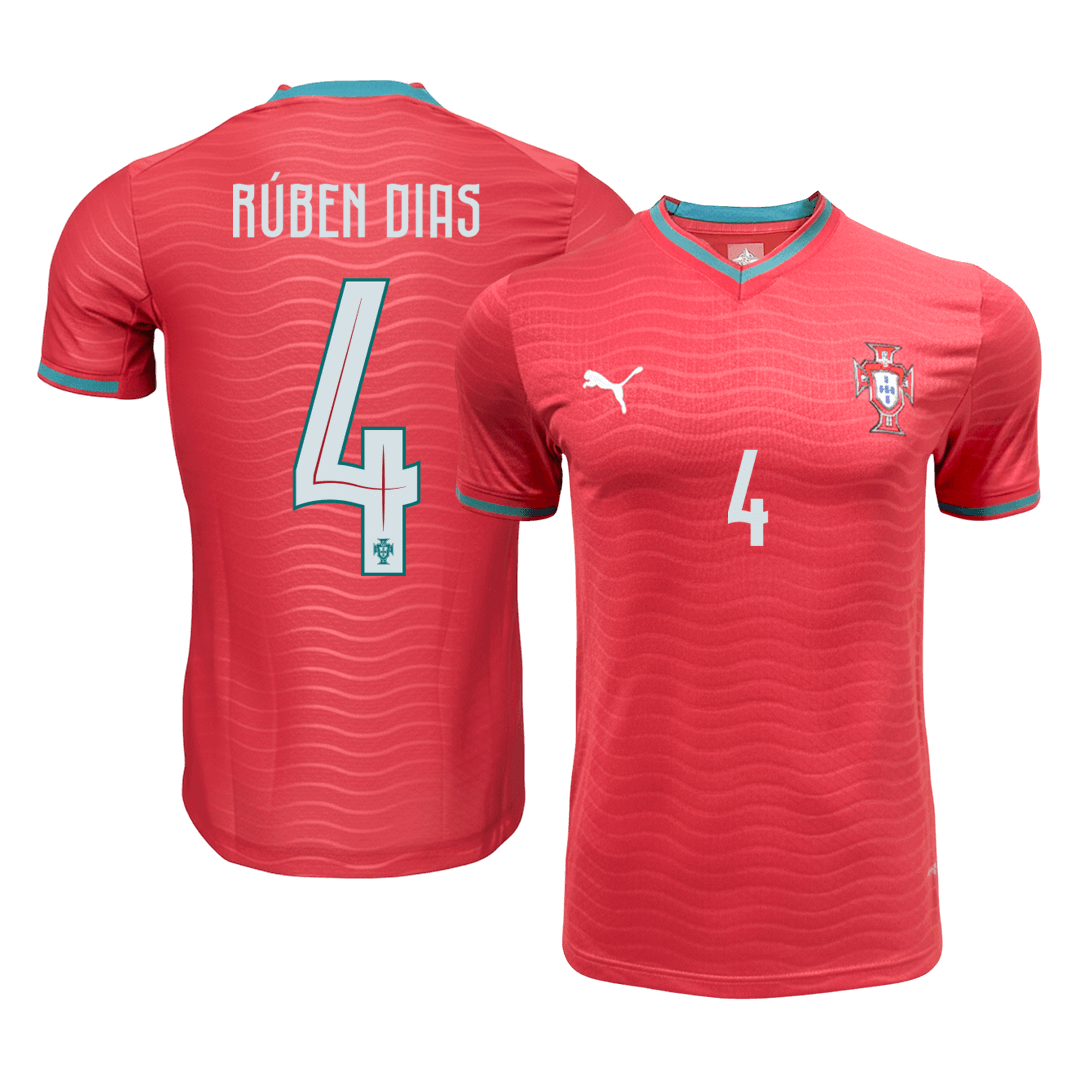 Men's Portugal RÚBEN DIAS #4 Home Shirt 2026 World Cup Version - Slim Fit