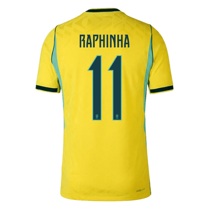 Authentic RAPHINHA #11 Brazil Home Football Shirt 2026