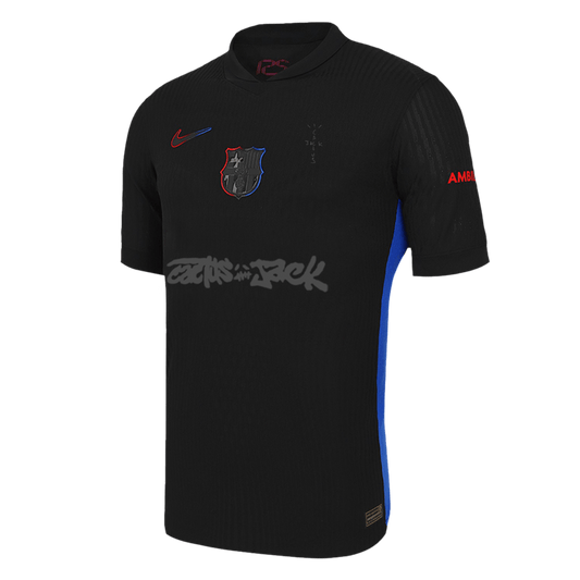 Authentic Barcelona X Travis Scott Away Soccer Jersey 2024/25 Black