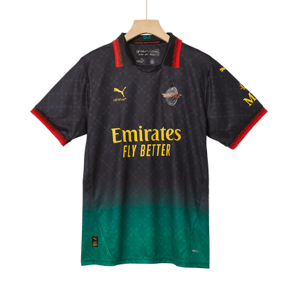 AC Milan Fourth Away Soccer Jersey Kit(Jersey+Shorts) 2024/25 Green&Black