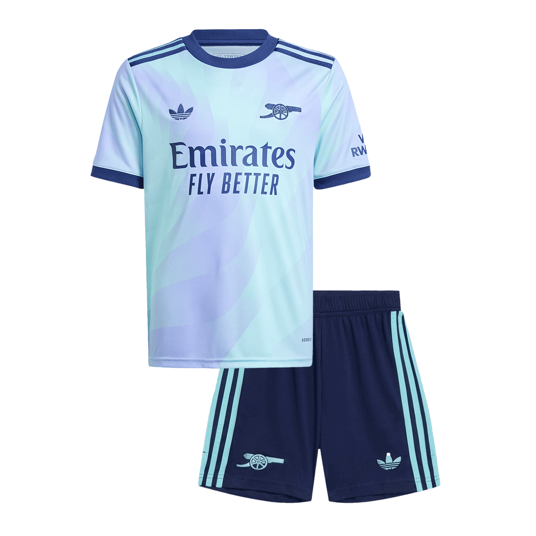 Kid's Arsenal Third Away Football Shirt Kit(Shirt+Shorts) 2024/25