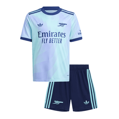 Kid's Arsenal Third Away Football Shirt Kit(Shirt+Shorts) 2024/25