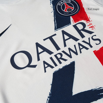 O.DEMBÉLÉ#10 PSG Away Soccer Jersey 2024/25 White - UCL