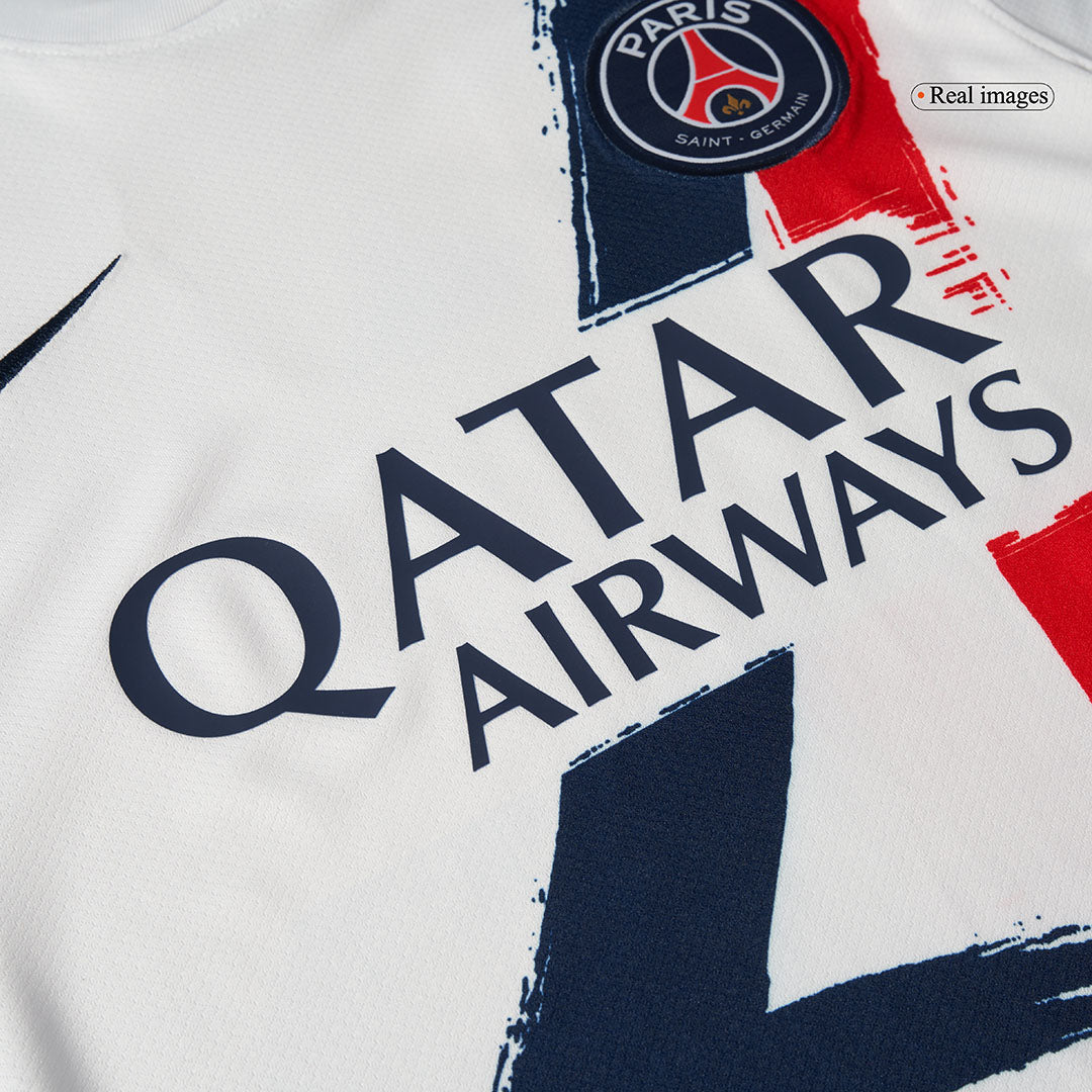 O.DEMBÉLÉ #10 PSG Away Soccer Jersey 2024/25 White