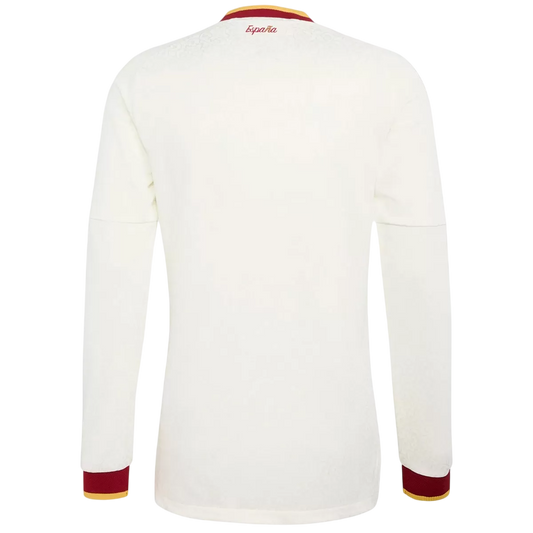 Men Fan 2026 Spain Away Long Sleeve Football Shirt World Cup 2026 White