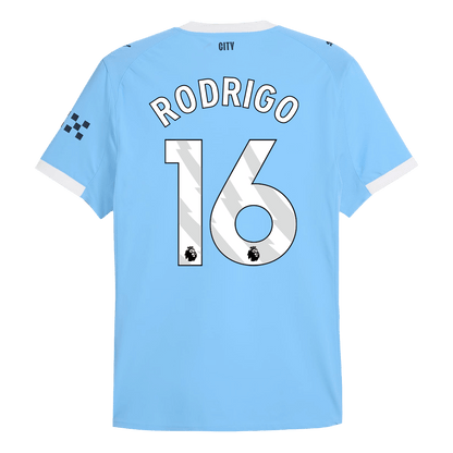 Authentic RODRIGO #16 Manchester City Home Soccer Jersey 2025/26 Blue