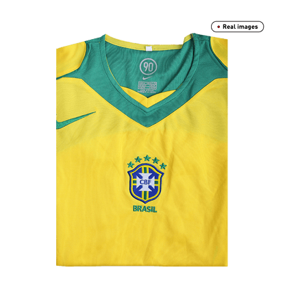 Retro 2004 Brazil Home Soccer Jersey
