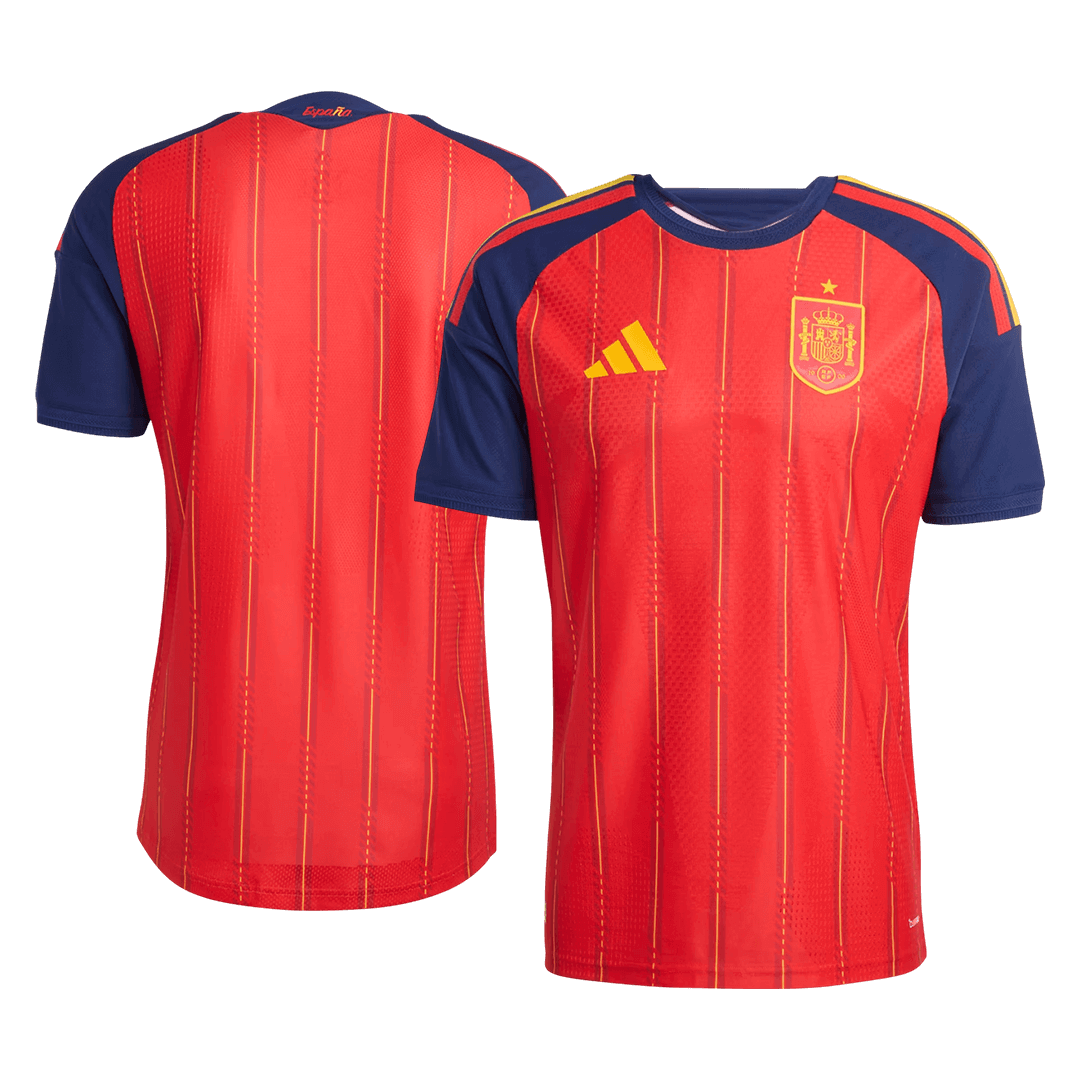 Men's Spain Home Shirt World Cup 2026 Version - Slim Fit