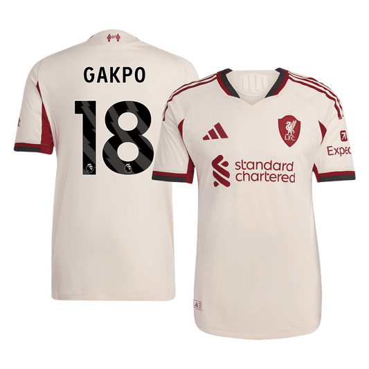 Authentic GAKPO #18 Liverpool Away Soccer Jersey 2025/26