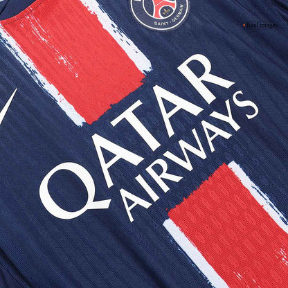 Authentic KVARATSKHELIA #7 PSG Home Soccer Jersey 2024/25 Navy - UCL