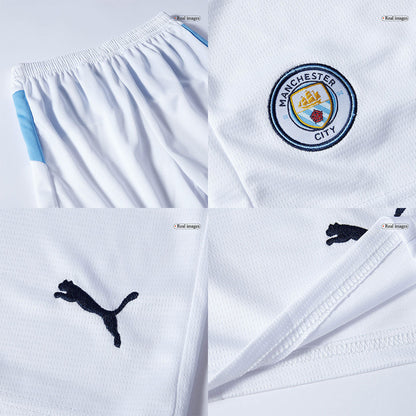 Kid's Manchester City Home Soccer Jersey Kit(Jersey+Shorts+Socks) 2025/26 Blue
