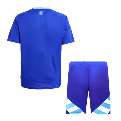 Kid's Argentina Away Soccer Jersey Kit(Jersey+Shorts) Copa America 2024