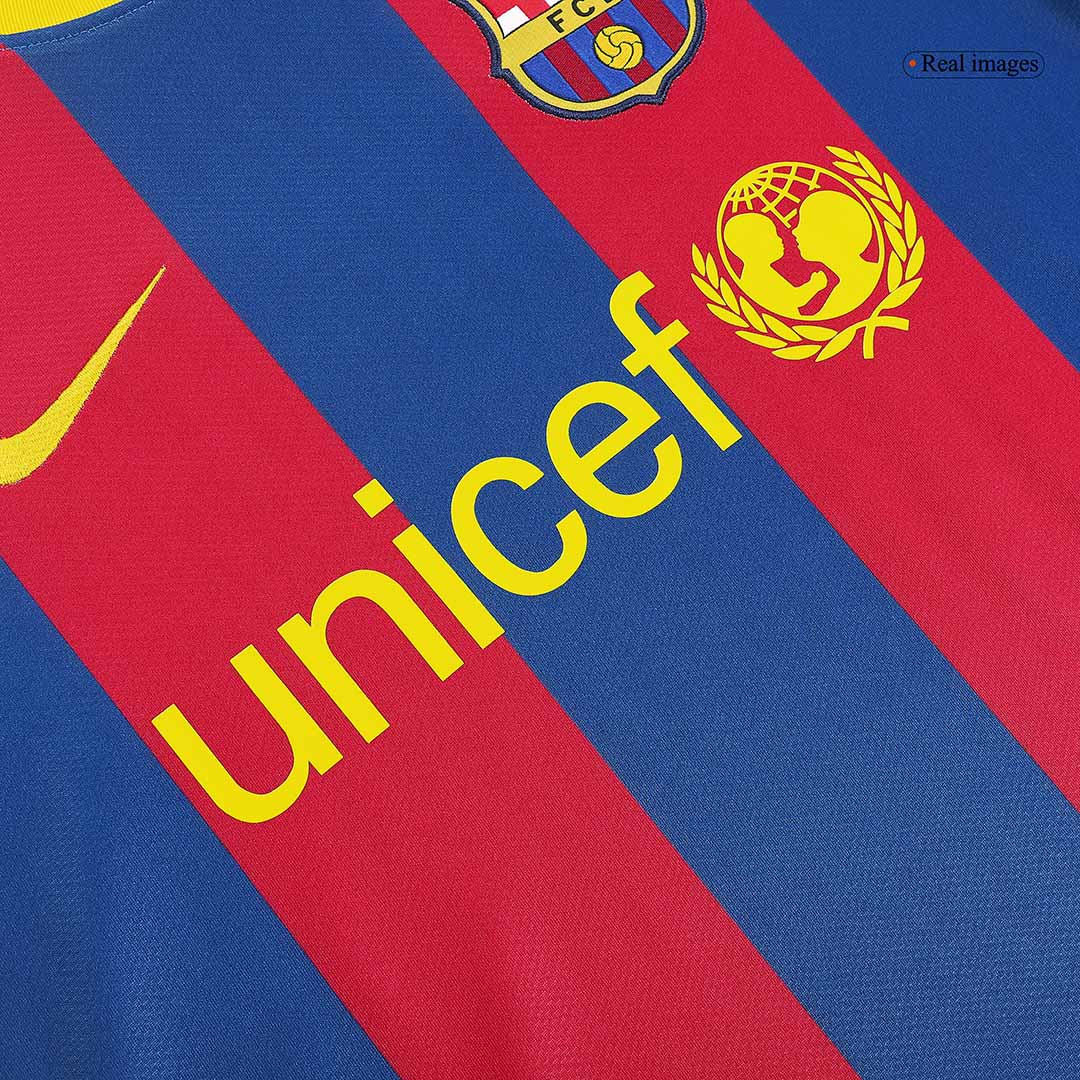 Retro DAVID VILLA #7 2010/11 Barcelona Home Soccer Jersey