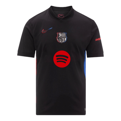 LEWANDOWSKI #9 Barcelona Away Soccer Jersey 2024/25 - Spotify Logo Without Text