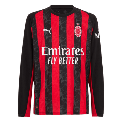 AC Milan Home Long Sleeve Soccer Jersey 2025/26